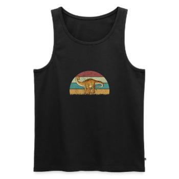 Apatosaurus Dinosaur Children Dino Gift - Men's Premium Organic Tank Top - black - Front - Michal (187cm)