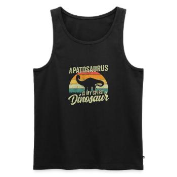 Apatosaurus Dinosaur Children Dino Gift - Men's Premium Organic Tank Top - black - Front - Michal (187cm)