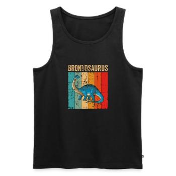 Brontosaurus Dinosaure Enfants Dino Cadeau - Débardeur bio Premium Homme - noir - Devant - Michal (187cm)