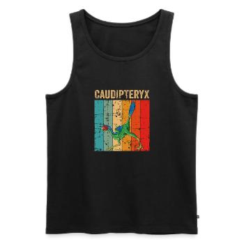 xxx Dinosaur Kids Dino Gift - Men's Premium Organic Tank Top - black - Front - AI Model Male 178 light (178cm)