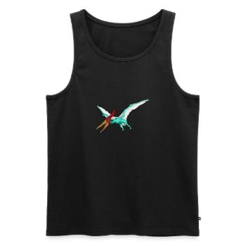 Pteranodon Dinosaur Enfants Dino Cadeau - Débardeur bio Premium Homme - noir - Devant - AI Model Male 178 light (178cm)