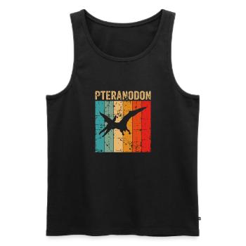 Pteranodon Dinosaur Enfants Dino Cadeau - Débardeur bio Premium Homme - noir - Devant - AI Model Male 178 light (178cm)