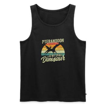Pteranodon Dinosaur Enfants Dino Cadeau - Débardeur bio Premium Homme - noir - Devant - AI Model Male 178 light (178cm)