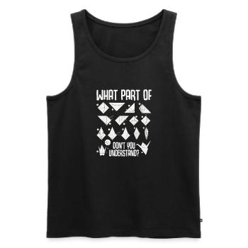 Origami Japanese Art Folding Crane Paper - Men's Premium Organic Tank Top - black - Front - AI Model Male 178 light (178cm)