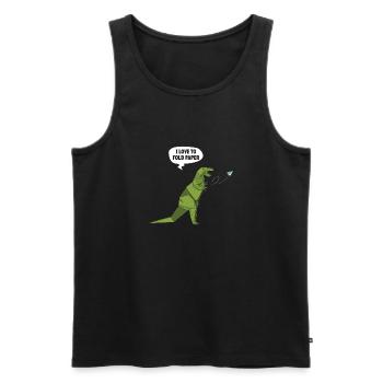 Origami Japanese Art Folding Crane Paper - Men's Premium Organic Tank Top - black - Front - AI Model Male 178 light (178cm)