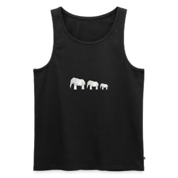 Origami Japanese Art Folding Crane Paper - Men's Premium Organic Tank Top - black - Front - AI Model Male 178 light (178cm)