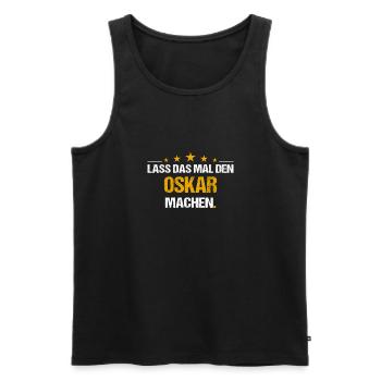 Lass das mal den Oskar machen Name - Männer Premium Bio Tank Top - Schwarz - Vorne - AI Model Male 178 light (178cm)