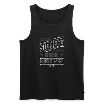 Christmas Vacation Dino Beard Statement Humor - Men's Premium Organic Tank Top - black - Front - Michal (187cm)
