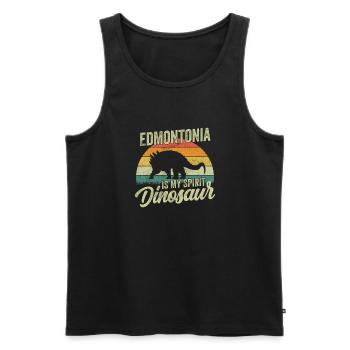 Edmontonia Dinosaur Children Dino Gift - Débardeur bio Premium Homme - noir - Devant - AI Model Male 178 light (178cm)