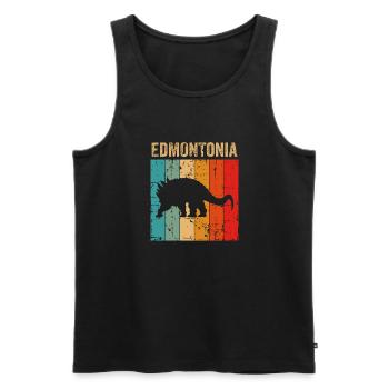 Edmontonia Dinosaur Children Dino Gift - Débardeur bio Premium Homme - noir - Devant - AI Model Male 178 light (178cm)
