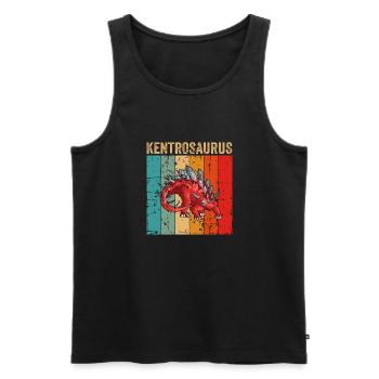 Kentrosaurus Dinosaur Children Dino Gift - Men's Premium Organic Tank Top - black - Front - Michal (187cm)
