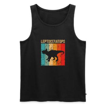 Leptoceratops Dinosaur Children Dino Gift - Men's Premium Organic Tank Top - black - Front - Michal (187cm)