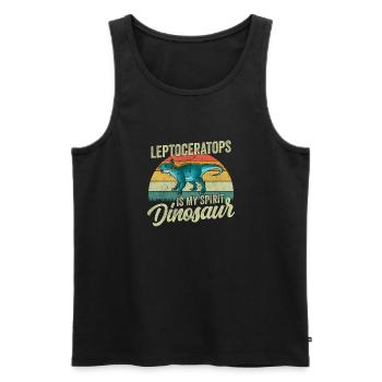 Leptoceratops Dinosaur Children Dino Gift - Men's Premium Organic Tank Top - black - Front - Michal (187cm)