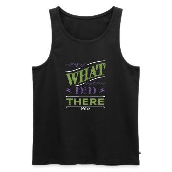 birthday present sayings dinosaur lover present - Men's Premium Organic Tank Top - black - Front - Michal (187cm)