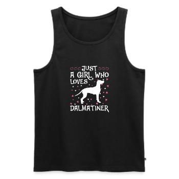 Propriétaire de chien de chien dalmate - Débardeur bio Premium Homme - noir - Devant - AI Model Male 178 light (178cm)