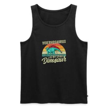 Wuerhosaurus Dinosaur Children Dino Gift - Men's Premium Organic Tank Top - black - Front - Michal (187cm)