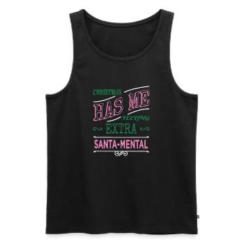 couples dinosaur present idea dinosaur tshirt - Men's Premium Organic Tank Top - black - Front - AI Model Male 178 light (178cm)