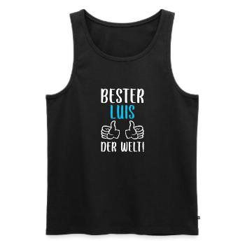 Luis Vorname Name Geburtstag - Männer Premium Bio Tank Top - Schwarz - Vorne - Michal (187cm)