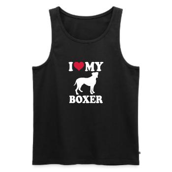 Propriétaire de chien boxeur allemand - Débardeur bio Premium Homme - noir - Devant - Michal (187cm)