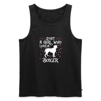 Propriétaire de chien boxeur allemand - Débardeur bio Premium Homme - noir - Devant - Michal (187cm)