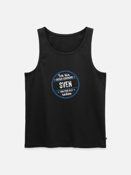 Ich bin dieser legendärer Sven Name - Männer Premium Bio Tank Top - Schwarz