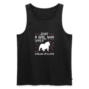 Deutsch Bulldog Dog Dog Dog Owner - Men's Premium Organic Tank Top - black - Front - Michal (187cm)
