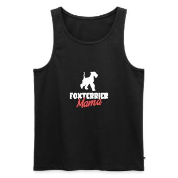 Foxterrier Hund Dog Hundehalter - Männer Premium Bio Tank Top - Schwarz - Vorne - Michal (187cm)