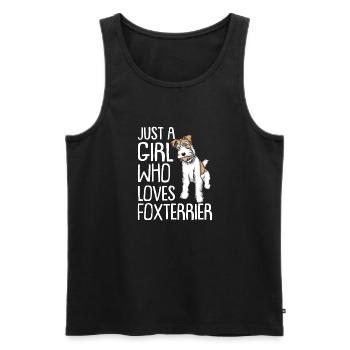 Fox Terrier Dog Dog Dog Owner - Men's Premium Organic Tank Top - black - Front - Michal (187cm)