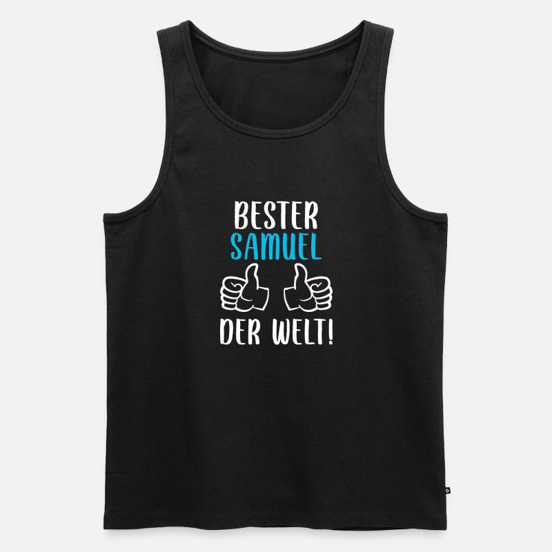 Samuel Vorname Name Geburtstag - Männer Premium Bio Tank Top - Schwarz