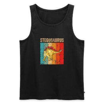 Stegosaurus Dinosaurier Kinder Dino Geschenk - Männer Premium Bio Tank Top - Schwarz - Vorne - Michal (187cm)