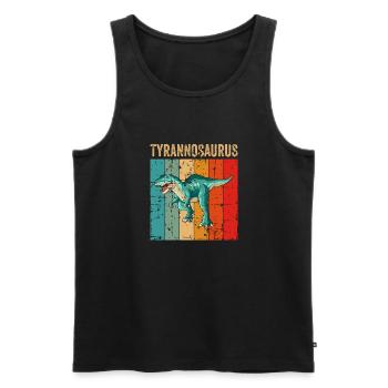 Tyrannosaurus Dinosaur Children Dino Gift - Men's Premium Organic Tank Top - black - Front - Michal (187cm)