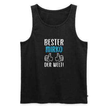 Mirko Vorname Name Geburtstag - Männer Premium Bio Tank Top - Schwarz - Vorne - Michal (187cm)