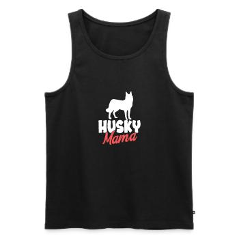 Husky Dog Dog Propriétaire de chien - Débardeur bio Premium Homme - noir - Devant - Michal (187cm)