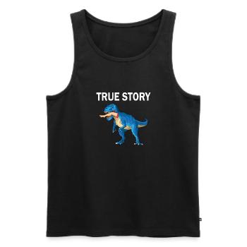 Leg surgery wheelchair lost leg - Men's Premium Organic Tank Top - black - Front - AI Model Male 178 light (178cm)