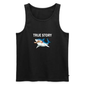 Leg surgery wheelchair lost leg - Men's Premium Organic Tank Top - black - Front - AI Model Male 178 light (178cm)