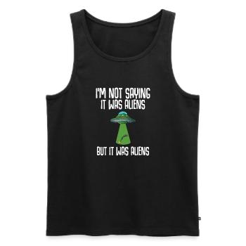 Leg surgery wheelchair lost leg - Men's Premium Organic Tank Top - black - Front - AI Model Male 178 light (178cm)