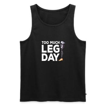 Leg surgery wheelchair lost leg - Men's Premium Organic Tank Top - black - Front - AI Model Male 178 light (178cm)