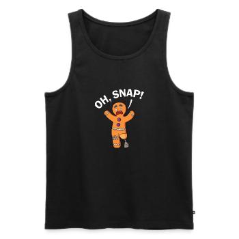 Leg surgery wheelchair lost leg - Men's Premium Organic Tank Top - black - Front - AI Model Male 178 light (178cm)
