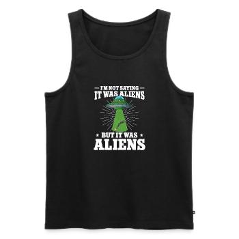 Leg surgery wheelchair lost leg - Men's Premium Organic Tank Top - black - Front - AI Model Male 178 light (178cm)