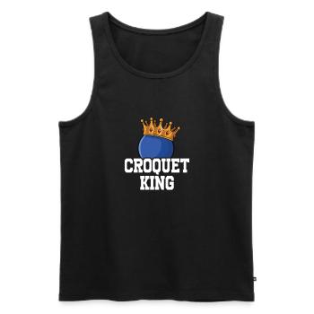 Croquet - Männer Premium Bio Tank Top - Schwarz - Vorne - AI Model Male 178 light (178cm)