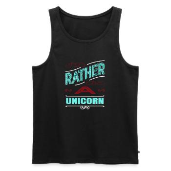 cadeaux d’anniversaire geek rainbow créature mythique - Débardeur bio Premium Homme - noir - Devant - AI Model Male 178 light (178cm)