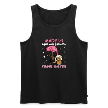 Flamingo JGA - Männer Premium Bio Tank Top - Schwarz - Vorne - Michal (187cm)