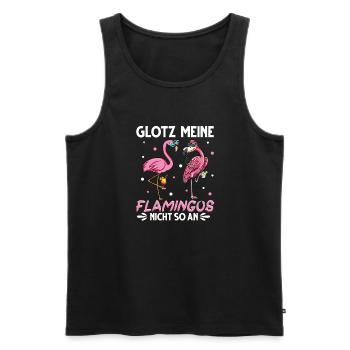 Flamingo JGA - Männer Premium Bio Tank Top - Schwarz - Vorne - Michal (187cm)