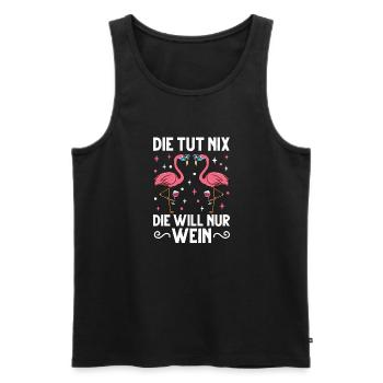 Flamingo JGA - Männer Premium Bio Tank Top - Schwarz - Vorne - Michal (187cm)