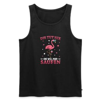 Flamingo JGA - Männer Premium Bio Tank Top - Schwarz - Vorne - Michal (187cm)