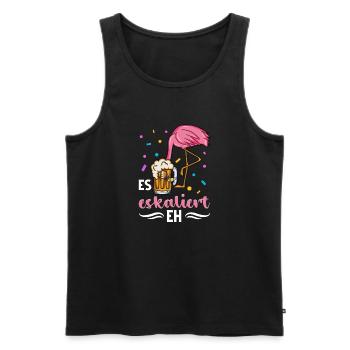 Flamingo JGA - Männer Premium Bio Tank Top - Schwarz - Vorne - Michal (187cm)