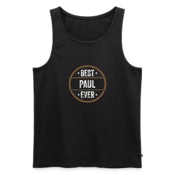Best Paul Ever Vorname Name Geschenk - Männer Premium Bio Tank Top - Schwarz - Vorne - Michal (187cm)