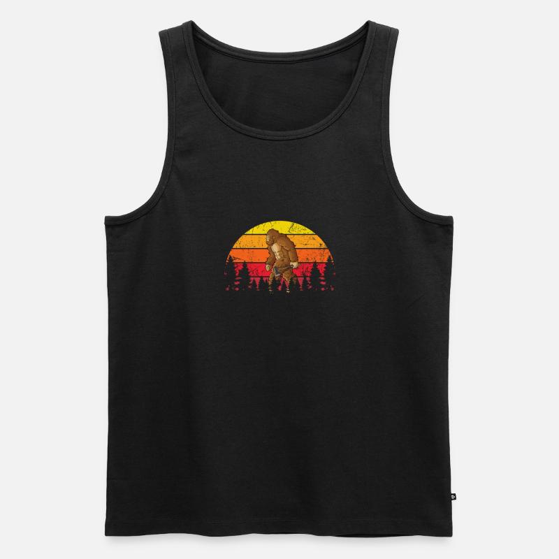 Axt Werfen - Männer Premium Bio Tank Top - Schwarz