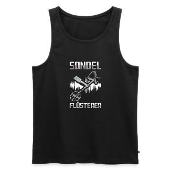 Sondeln - Männer Premium Bio Tank Top - Schwarz - Vorne - AI Model Male 178 light (178cm)