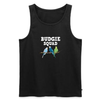 Wellensittich Nymphensittich Papagei Vogelkäfig - Männer Premium Bio Tank Top - Schwarz - Vorne - Michal (187cm)